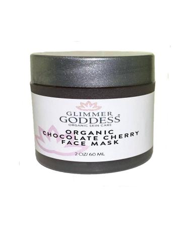 Glimmer Goddess Organic Exfoliating Chocolate Cherry Face Mask Hydrates and Brightens Facial Skin 2 oz