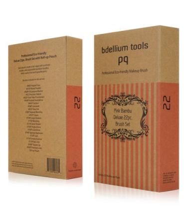 Buy Bdellium Tools Pink Bambu 22pc Deluxe Makeup Brush Set - Professional Brushes with Roll-Up Pouch for Flawless Application - Buy Online on GoSupps.com