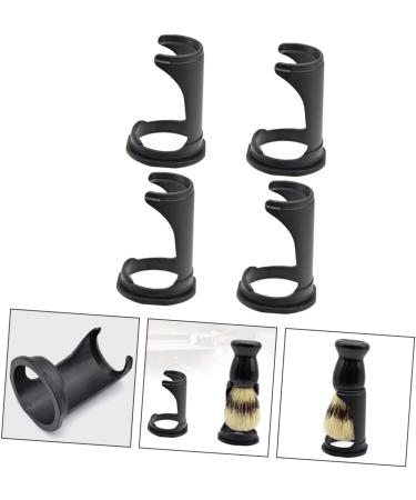 Alipis 4-Piece Black Brush Base Holder Set for Safety Razor - Men's Shaving Brush & Razor Rack - Travel & Cosmetic Organizer - Buy Online on GoSupps.com