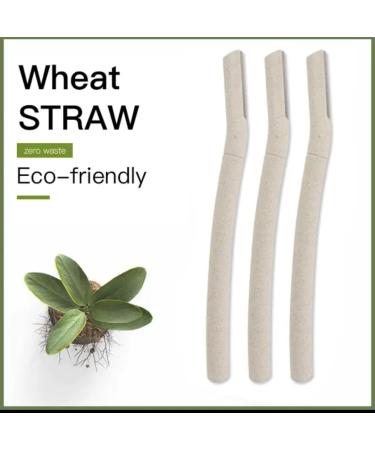 Eco-Friendly Dermaplaning Razor - Biodegradable Wheat Straw Handle Stainless Steel Blade & Micro-Guard for Sustainable Skin Exfoliation - Buy Online on GoSupps.com