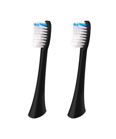 BTFO 2 Pcs Electric Toothbrush Heads for BTFO 1741-01 (Black)