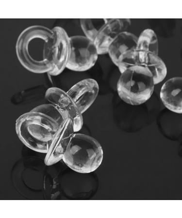 Transparent Acrylic Mini Pacifiers for Baby Shower Decoration - 50 Pack | International Shipping Available - Buy Online on GoSupps.com