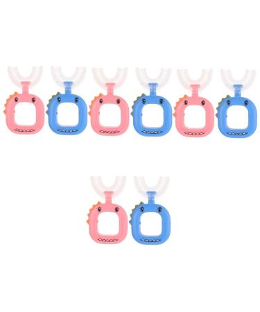 Tovinanna 8 STK U-shaped toothbrush for children training brush for children cartoon and toothbrush toothbrushes for children toothbrush portable toothbrush made of silicone children's toothbrush clean