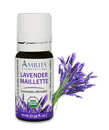 Organic Lavender Maillette Essential Oil 100% Pure Undiluted Lavandula officinalis Therapeutic Grade Premium Quality Aromatherapy Oil Tested & Verified 60ML 2 Fl Oz (Pack of 1)