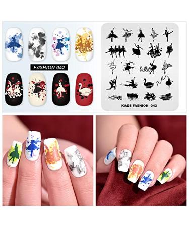 5-Piece Nail Art Stamping Plates Set - Ballet Magic Comic Patterns for DIY Manicure | Nail Design Transfer Tools - Buy Online on GoSupps.com