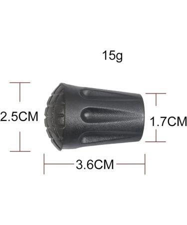 6Pcs 17mm Rubber Antiskid Walking Stick Crutch Cane Bottom Pads Cane Cap Cover Protector Climbing Hiking Trekking Pole Tip Black - Buy Online on GoSupps.com
