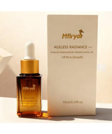 Mfiryai Ageless Radiance Rosehip Sandalwood Firming Facial Oil with Gua Sha Tool Anti-Aging Moisturizing Face Oil 30ml/1.01 Fl Oz (10ml) 1 Fl Oz (Pack of 1)