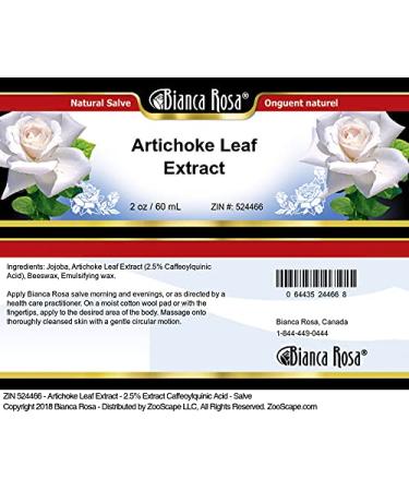 Bianca Rosa Artichoke Leaf Extract - 2.5% Caffeoylquinic Acid - Salve (2 oz ZIN: 524466) - 3 Pack - Buy Online on GoSupps.com