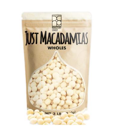 Roastery Coast - Daily Nuts | Just Raw Macadamia Nuts Unsalted | Bulk Nuts (48OZ)|Snack nuts | Healthy Nuts | Gluten free | Macadamia nut butter | Non GMO | Nut snacks | Unsalted Nuts | Keto snack mix (B. Wholes)