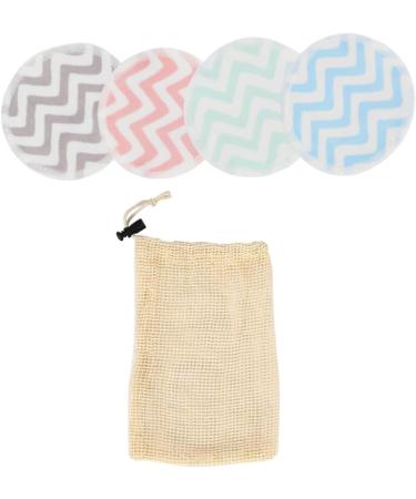 FRCOLOR Set of 4 make-up cleaners eye make-up pads make-up remover pads wet wipes make-up removal pads facial cleansing pad powder puff print make-up remover pad 8.00X8.00X0.20CM As Shown - Buy Online on GoSupps.com