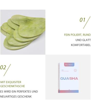 Bounabay Gua Sha Stone - Jade Facial Massage Tool for Eye Puffiness Skin Tightening & Anti-Aging Shop Internationally - Buy Online on GoSupps.com