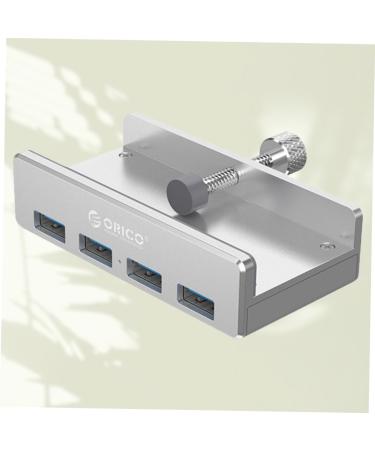 Beavorty 3-Pc USB 3.0 Hub with Power Supply Connector - 4-Port Charger Clips (Silver) - 8.9x4.6cm - International Shipping - Buy Online on GoSupps.com