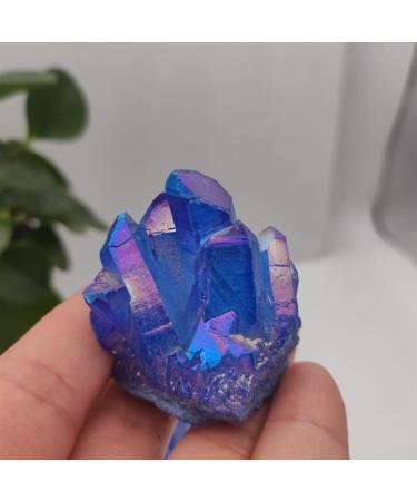 Home Decor 1pcs 50-80g Natural Blue Angel Aura Crystal Cluster Electroplating Titanium Coating Quartz Cluster Stone Gifts Natural Crystal Draw Crystal Cluster - Buy Online on GoSupps.com