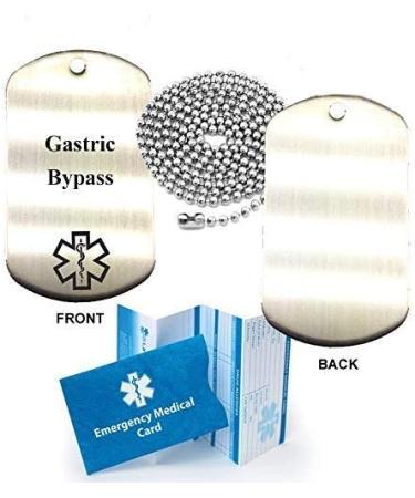 Buy Gastric Bypass Stainless Steel Medical Alert ID Dog Tag Pendant - Shop Internationally - Buy Online on GoSupps.com