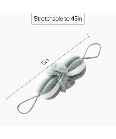 Shower Back Scrubber Set - 3PCS Bath Loofah Net Sponge & Body Scrub for Men & Women - Best Back Wash Solution - Buy Online on GoSupps.com