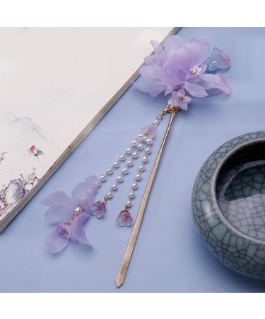 Abaodam Womens Hair Accessories Flower Hair Sticks Japanese Chinese Hair Chopsticks Crystal Flower Buns Hair Vintage Retro Ancient Hair Hair Fork Hair Styling Tool v Flower Hair Accessories - Buy Online on GoSupps.com