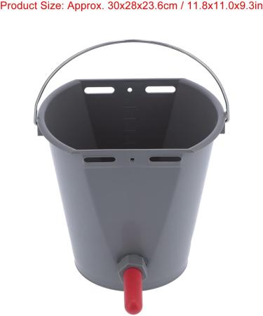 knitting machine 8L Durable Sturdy Plastic Feeder Bucket with Nipples Check Valves Feeding Equipment for Livestock Use 30x28x23.6cm(Bovine Use) - Buy Online on GoSupps.com