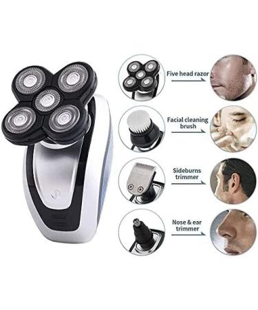 GeRRiT 5-in-1 Electric Shaver for Men | Bald Head Shavers Beard Trimmer & Waterproof Grooming Kit | Faster-Charging USB Rechargeable - Buy Online on GoSupps.com