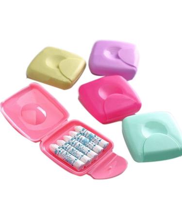 BYFRI Women Sanitary Napkin Tampons Storage Box Candy Color Container Holder
