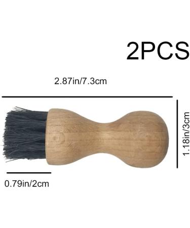 2 Pieces Shoe Polish Applicator Brushes Professional Bristles Pig Hair Brushes Wooden Handle Hair Bristles Brushes for Sofas Bags Furniture - Buy Online on GoSupps.com