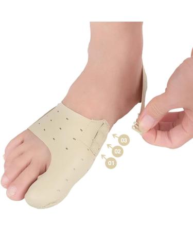 2pcs Shoe Mat Sleeves for Valgus Big Toe Splint - Day & Night Care for Hallux Men Women, Beige - Breathable Bunion Protector & Toe Separators - Buy Online on GoSupps.com
