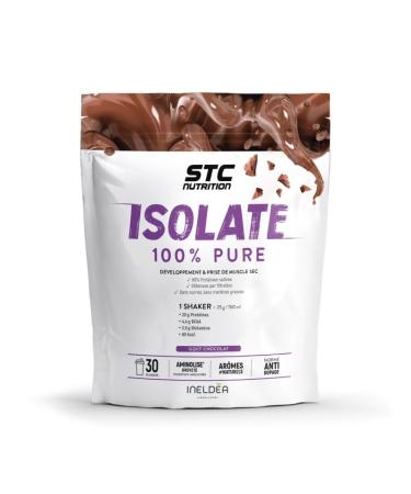 STC NUTRITION 100 pure isolate Specially for dry muscles Definition of muscle mass Patented active 30 rations With measuring spoon French brand 750g Chocolate