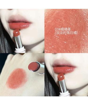behound HERORANGE Lipstick Herorange Lipstick Jelly Herorange Water Glossy Lipstick Mirror Moisturizing Waterproof Lasting Crystal Jelly Lipstick 03 Orange Tea - Buy Online on GoSupps.com