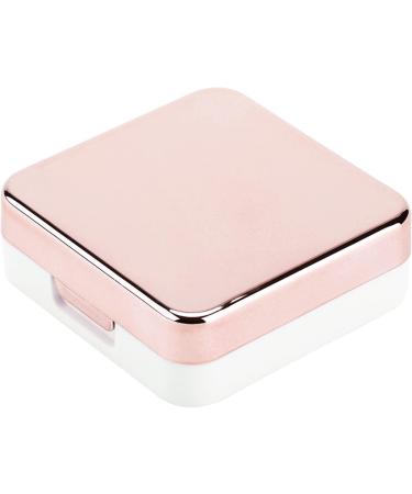 Light Pink Mini Contact Lens Box - Travel Case & Eye Care Set | Reflective Storage Container for Lenses - Buy Online on GoSupps.com