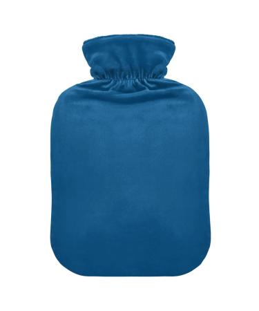 Dark Blue Hot Water Bottle with Cover Hot Water Bottles for Pain Relief Hot Water Bag Hot Water Bag for Women 2L