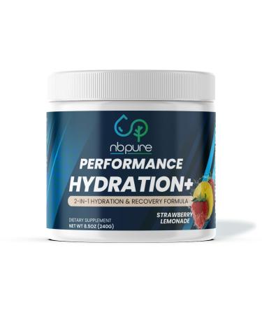 nbpure Hydration+ Electrolyte Powder Natural Hydration & Recovery for Men & Women Sea Salt Potassium Magnesium Vegan BCAAs Fasting Friendly