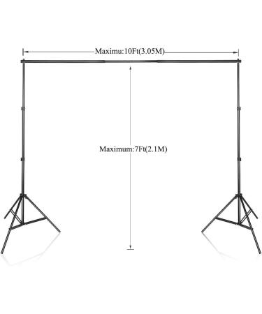 SLOW DOLPHIN 10Ft Adjustable Backdrop Support System Kit - Studio Quality Background Stand with Carry Bag - Buy Online on GoSupps.com