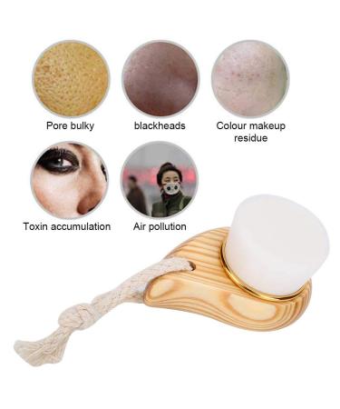 Portable Wooden Handle Facial Cleaning Brush - Manual Pore Cleaner & Massager for Deep Cleansing and Peeling - Buy Online on GoSupps.com