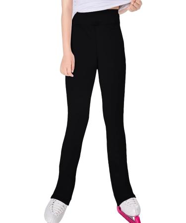 Gnainach High Waist Figure Skating Pants for Girls | Non-Stick Waterproof Leggings for Performance | Black 8-9 Years - Buy Online on GoSupps.com