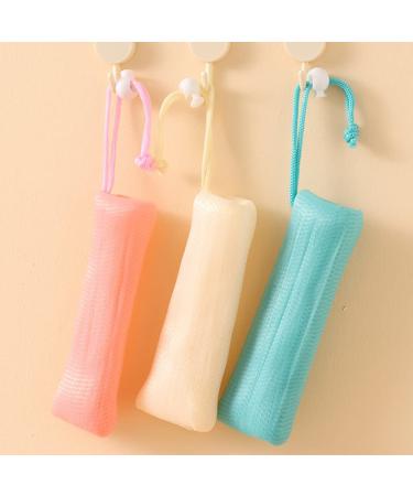 FRCOLOR 3pcs Soap Bags Exfoliating Mesh Pouches for Soap Saving & Storage | Ideal for Bathing & Shower - Buy Online on GoSupps.com