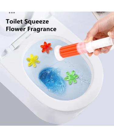 Toilet Gel Stamp 3 Pack/36 Toilet Stamps Toilet Bowl Stamp Gel Toilet Gel Refills Toilet Refresh Flower Scent Gel Includes Dispenser and Gel 3 Pack/set Last for a Month and a Half Orange - Buy Online on GoSupps.com