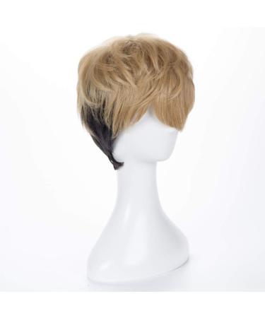 Killing Stalking SangWoo Wig - Short Black Ombre Heat Resistant Synthetic Hair Cosplay + Wig Cap - Buy Online on GoSupps.com
