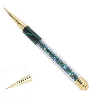 Manicure Liner Pen Nail Rhinestone Picker Dotting Pen Nail Art DIY Decoration Tool for Household Nail Shop (Dark green stripes (short pull cord)) - Buy Online on GoSupps.com