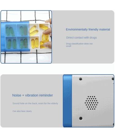 Durratou 7 Grid Electronic Pill Box with Timer Reminder - USB Automatic Pills Organizer (Grey) - Buy Online on GoSupps.com