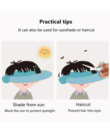 Adjustable Baby Shower Cap for Kids - Blue Silicone Hair Washing Shield for Infants and Toddlers - Buy Online on GoSupps.com