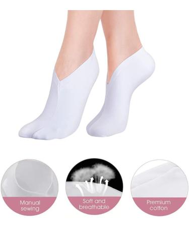 LAWALEISHE 3 Pairs Breathable Moisturising Socks for Overnight Hydration Reusable Foot Care Socks for Dry Cracked Feet Relief Soft Cotton - Buy Online on GoSupps.com