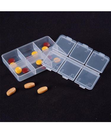 White Pills Organizer - 6 Cell Braille Weekly Travel Case - Medication Aids & Personal Pillbox - Buy Online on GoSupps.com