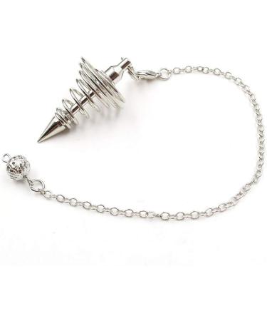 Kufoo White Metal Spiritual Pendulum - Rustproof Portable Healing Chain for Divination | Durable & Exquisite Design - Buy Online on GoSupps.com