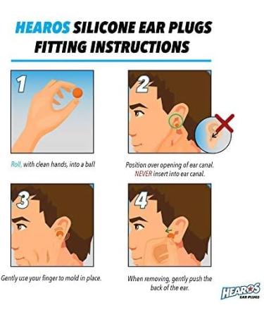 HEAROS Reusable Kids Ear Plugs for Swimming - Waterproof Comfortable Floating Silicone Putty Moldable One Size 6 Pairs with Case NRR 22 Hearing Protection - Buy Online on GoSupps.com