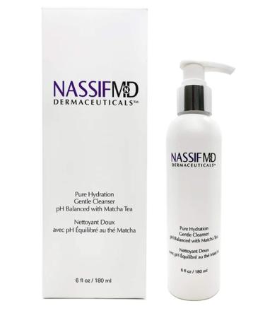 NassifMD Pure Hydration Facial Cleanser - Matcha Tea Infused Vegan Face Wash with Vitamin C - Calming, Soothing, and Hydrating Formula - 6 Fl Oz - Buy Online on GoSupps.com
