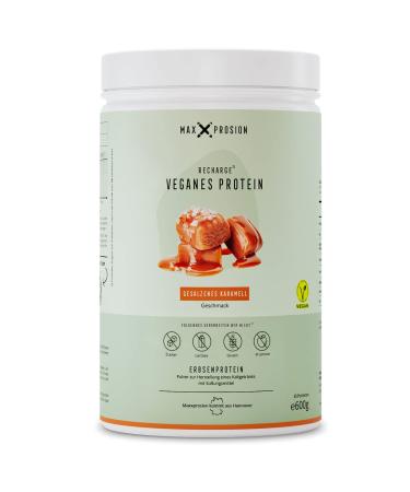 Maxxprosion |Vegan protein - salted caramel - isolate with BCAA and OPC - 78% protein - protein powder from peas - can 600g - sugar -free fructose -free gluten -free lactose -free