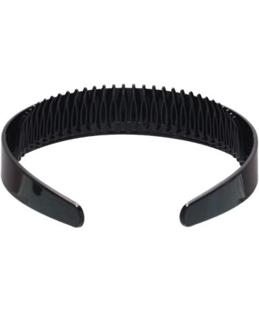Buy Hetuioiyster Women's Girls 2.5cm Wide Black Plastic Headband with Teeth Comb - DIY Hair Accessories for International Shipping - Buy Online on GoSupps.com