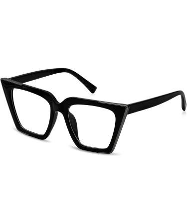 Vintage Retro Oversized Cat Eye Blue Light Glasses for Women - Stylish Computer Eyewear - Buy Online on GoSupps.com