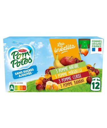 POM'POTES - No Added Sugar Multivarieties 1080G - Pack of 3