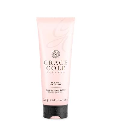 Grace Cole Wild Fig & Pink Cedar Body Butter, Cleansing and Hydrating, Leaves Skin Feeling Supple and Smooth and Looking Radiant 225g
