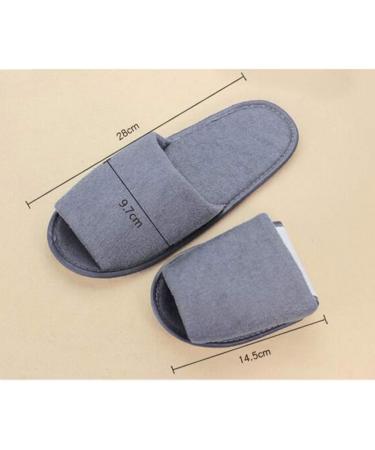 Exceart Open Toe Spa Slippers - 4 Pairs for Hotel & Travel - Gray Pedicure Slippers for Men & Women - Buy Online on GoSupps.com